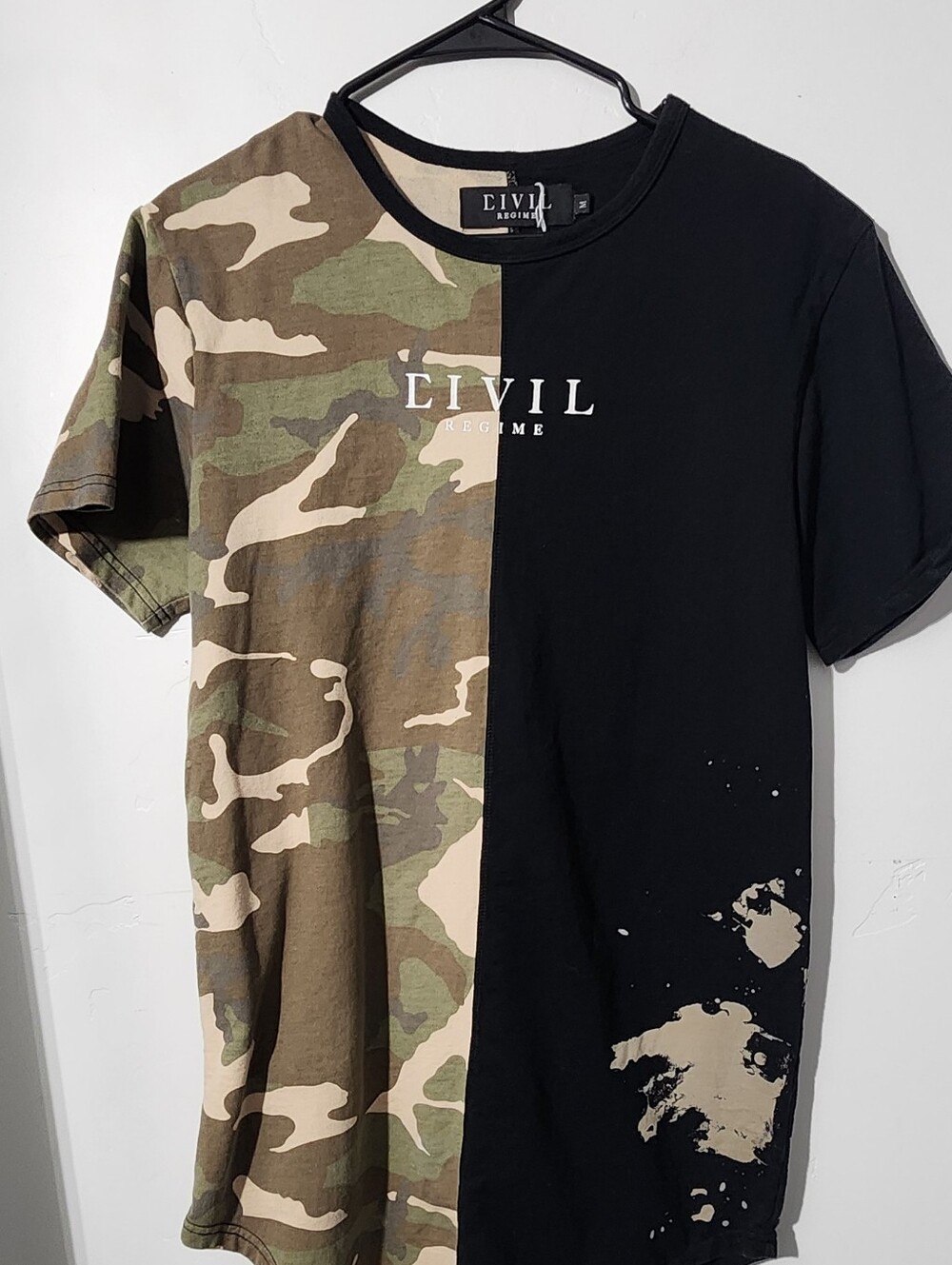Civil Regime Half Camo & Black Short Sleeve Tee